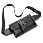Mens & Womens Waist Bag/Pouch Fanny Pack Belt Bags with Adjustable Strap ( black, OneSize )