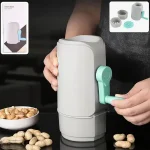 Manual hand-crank peanut sheller machine with built-in filter separator and storage portable household nut cracker - Durable Plastic ( default, OS )