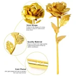 Luxury Decorative Gold Plated Artificial Golden Rose with Premium Box ( default, Standard )