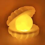 Pearl Shell Night Lamp Decorate Desk Lights Nursery Toy Lamp Led Pearl Shell Night Lights For Bedroom & Home ( default, Standard )