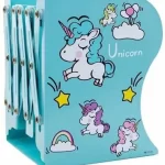 Kids Bookends Bookcase Student Metal Adjustable Book Racks Books Holder Desktop Organizer Bookshelf ( beige, OneSize )