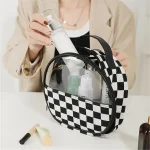 Makeup Bag Cosmetic Organizer Toiletry Storage Pouch (Black/White) ( default, OneSize )