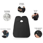 Black Beard Apron Hair Clippings Catcher Grooming Bib ( black, Standard )