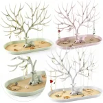 Deer Jewelry Display Stand Earrings Necklace Ring Jewelry Display Tray Jewelr Crystal Handle Antlers Jewelry Display Stand With Storage Drawer And Tray Tree Tower Rack Hanging Organizer ( mul
