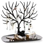 Deer Jewelry Display Stand Earrings Necklace Ring Jewelry Display Tray Jewelr Crystal Handle Antlers Jewelry Display Stand With Storage Drawer And Tray Tree Tower Rack Hanging Organizer ( mul
