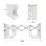 Kids Bookends Bookcase Student Metal Adjustable Book Racks Books Holder Desktop Organizer Bookshelf ( beige, OneSize )