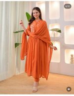 Diwali Embroidered Cotton Suit