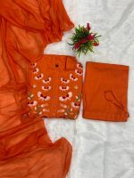 Diwali Embroidered Cotton Suit