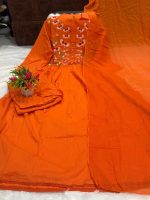 Diwali Embroidered Cotton Suit